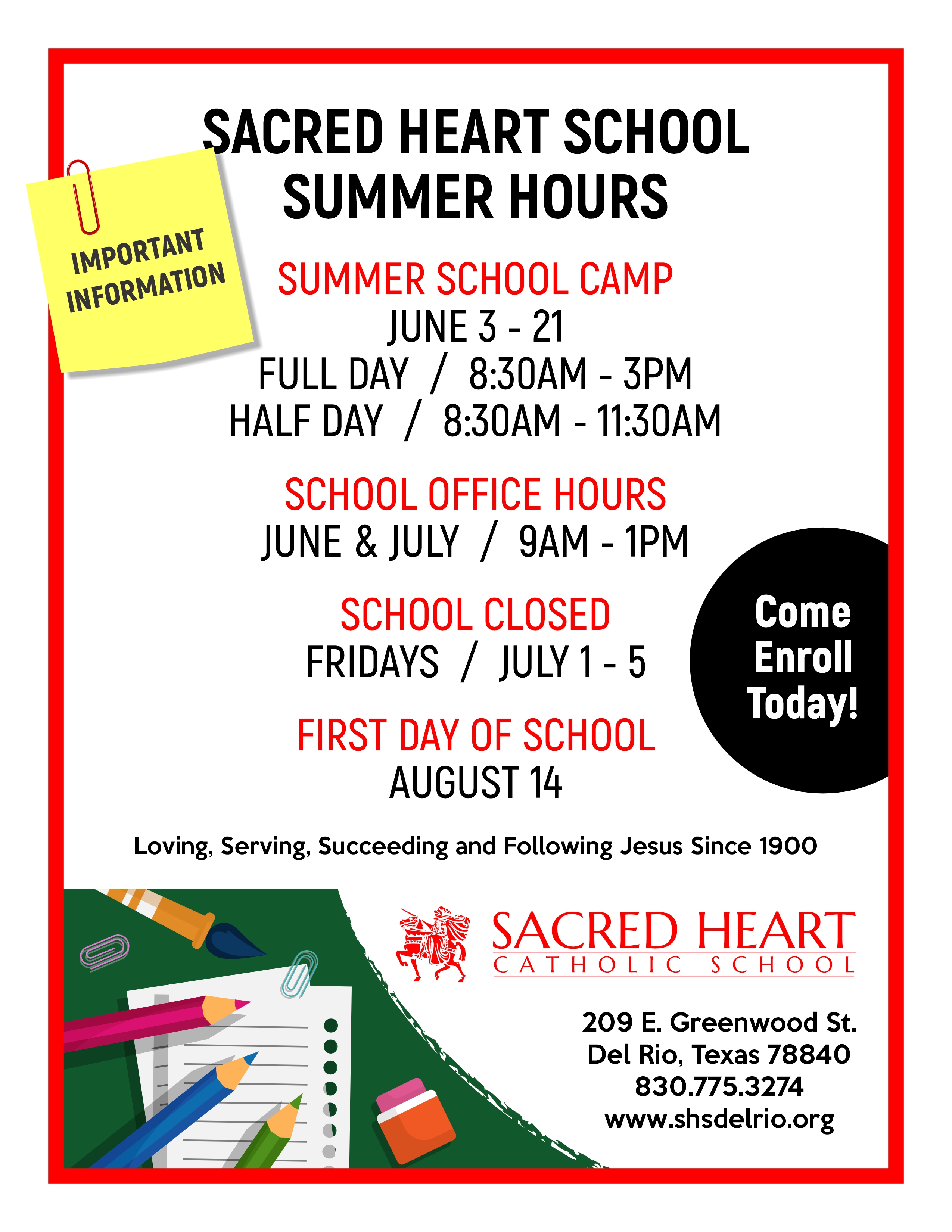 Sacred Heart Catholic School Del Rio, TX